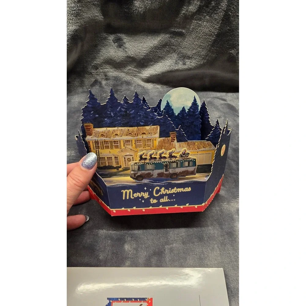 Hallmark Paper Wonder Christmas Vacation Pop Up Musical Light Up Card Griswold